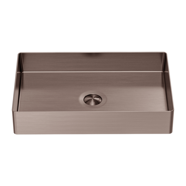 OPAL RECTANGLE STAINLESS STEEL BASIN BRUSHED BRONZE (NRB3555BZ)