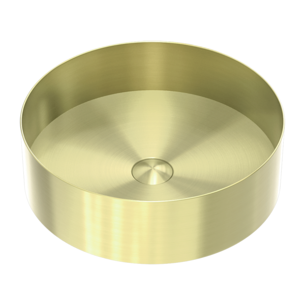 OPAL ROUND 400MM STAINLESS STEEL BASIN BRUSHED GOLD (NRB401rBG)