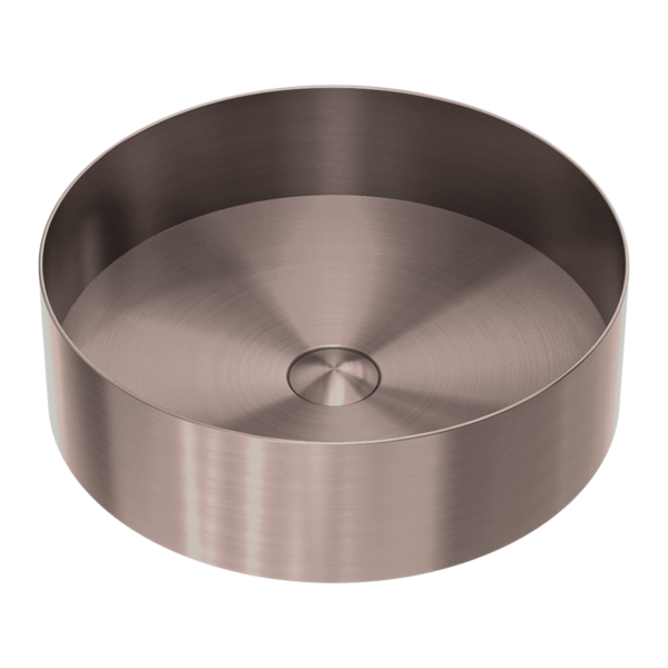 OPAL ROUND 400MM STAINLESS STEEL BASIN BRUSHED BRONZE (NRB401rBZ)