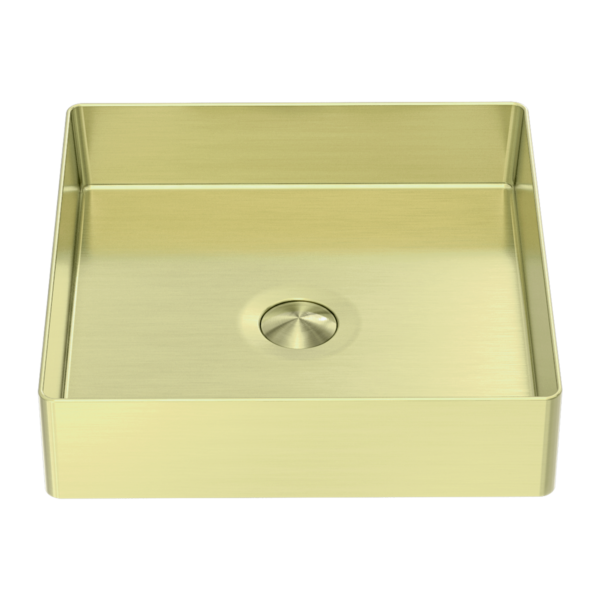 OPAL SQUARE 400MM STAINLESS STEEL BASIN BRUSHED GOLD (NRB401sBG)