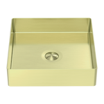 OPAL SQUARE 400MM STAINLESS STEEL BASIN BRUSHED GOLD (NRB401sBG)