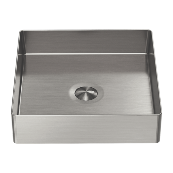 OPAL SQUARE 400MM STAINLESS STEEL BASIN BRUSHED NICKEL (NRB401sBN)