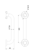 Classic Care SS304 450mm Grab Bar (Concealed Fixing) Chrome (NRCR01450CH)