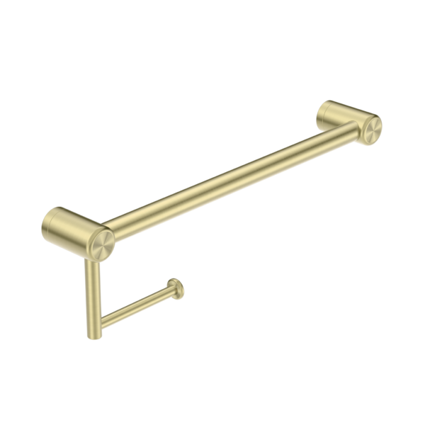MECCA CARE 25MM TOILET ROLL RAIL 300/450MM BRUSHED GOLD