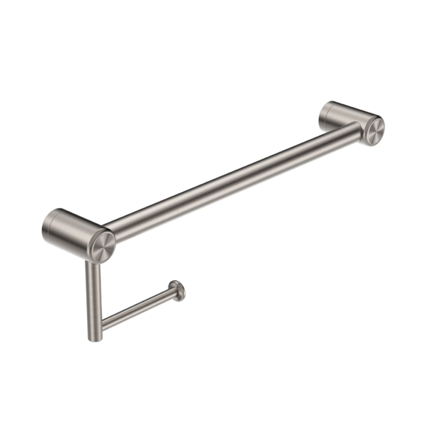 MECCA CARE 25MM TOILET ROLL RAIL 300/450MM BRUSHED NICKEL