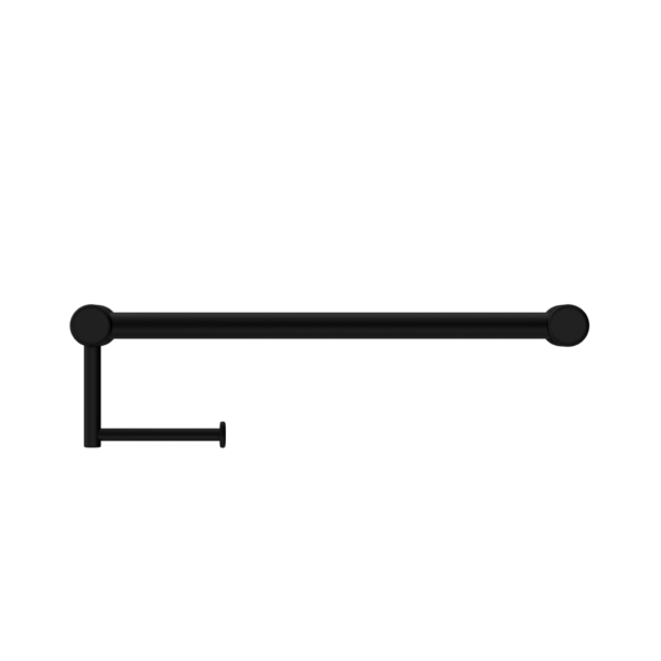 MECCA CARE 25MM TOILET ROLL RAIL 300/450MM MATTE BLACK