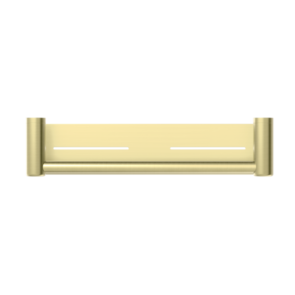MECCA CARE 25MM GRAB RAIL WITH SHELF 300/450MM BRUSHED GOLD