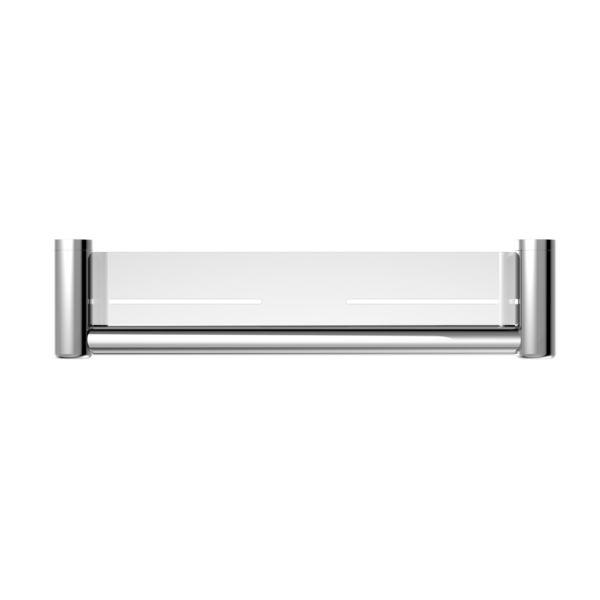 MECCA CARE 25MM GRAB RAIL WITH SHELF 300/450MM CHROME