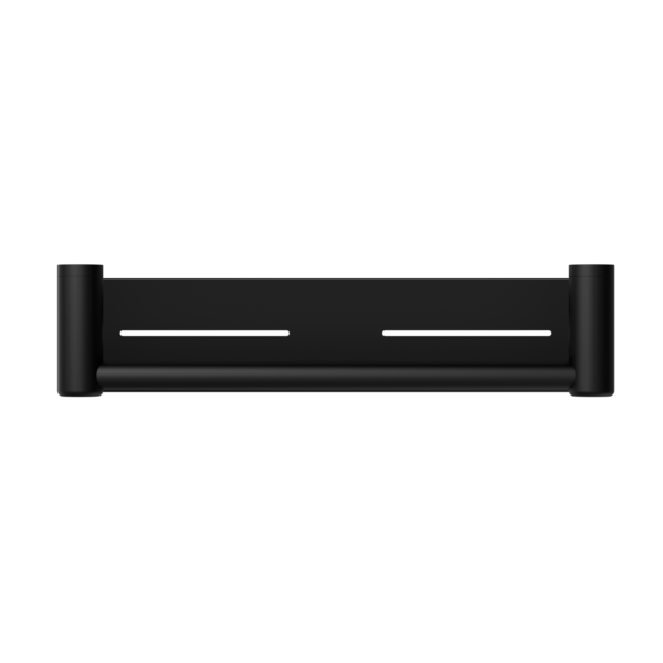 MECCA CARE 25MM GRAB RAIL WITH SHELF 300/450MM MATTE BLACK