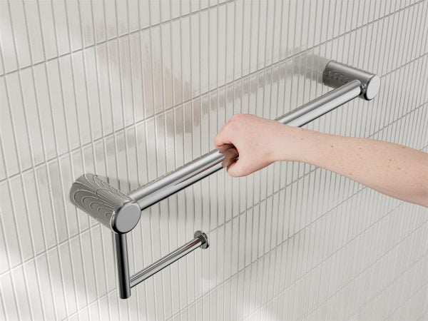 MECCA CARE 25MM TOILET ROLL RAIL 300/450MM CHROME