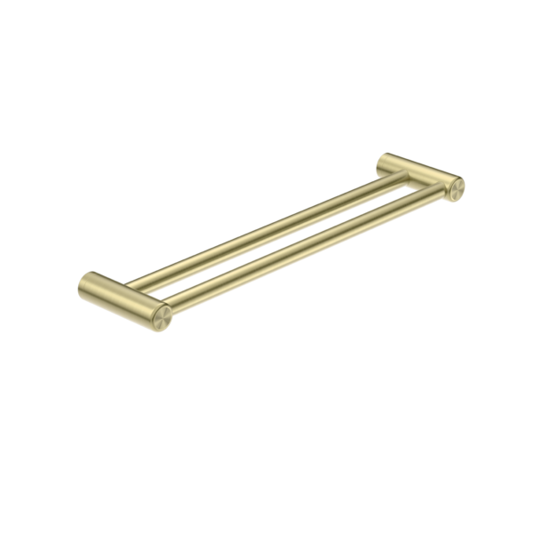 MECCA CARE 25MM DOUBLE TOWEL GRAB RAIL 600/900MM BRUSHED GOLD