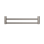 MECCA CARE 25MM DOUBLE TOWEL GRAB RAIL 600/900MM BRUSHED NICKEL