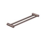 MECCA CARE 25MM DOUBLE TOWEL GRAB RAIL 600/900MM BRUSHED BRONZE