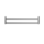 MECCA CARE 25MM DOUBLE TOWEL GRAB RAIL 600/900MM CHROME