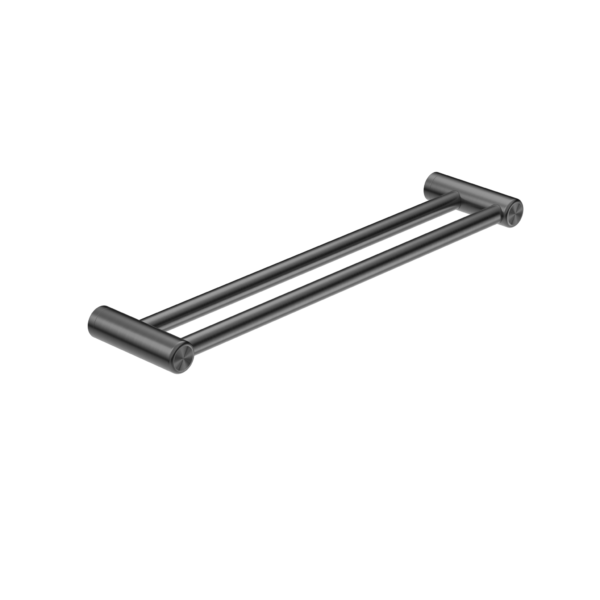 MECCA CARE 25MM DOUBLE TOWEL GRAB RAIL 600/900MM GUN METAL