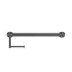 MECCA CARE 32MM GRAB RAIL WITH TOILET ROLL HOLDER 450MM GUN METAL (NRCR3218AGM)