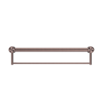 MECCA CARE 32MM GRAB RAIL WITH TOWEL HOLDER 300/600/900MM BRUSHED BRONZE