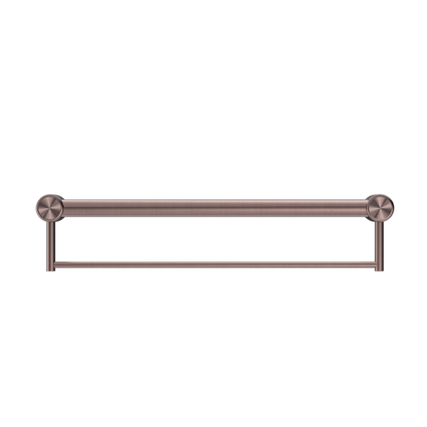 MECCA CARE 32MM GRAB RAIL WITH TOWEL HOLDER 300/600/900MM BRUSHED BRONZE
