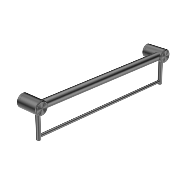 MECCA CARE 32MM GRAB RAIL WITH TOWEL HOLDER 300/600/900MM GUN METAL