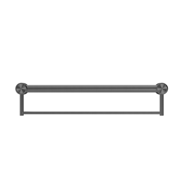 MECCA CARE 32MM GRAB RAIL WITH TOWEL HOLDER 300/600/900MM GUN METAL