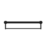 MECCA CARE 32MM GRAB RAIL WITH TOWEL HOLDER 300/600/900MM MATTE BLACK