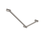 MECCA CARE 32MM AMBULANT TOILET GRAB RAIL 45 DEGREE 750x450MM BRUSHED NICKEL (NRCR3245ABN)