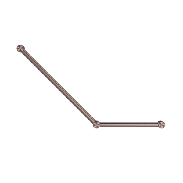 MECCA CARE 32MM AMBULANT TOILET GRAB RAIL 45 DEGREE 750x450MM BRUSHED BRONZE (NRCR3245ABZ)