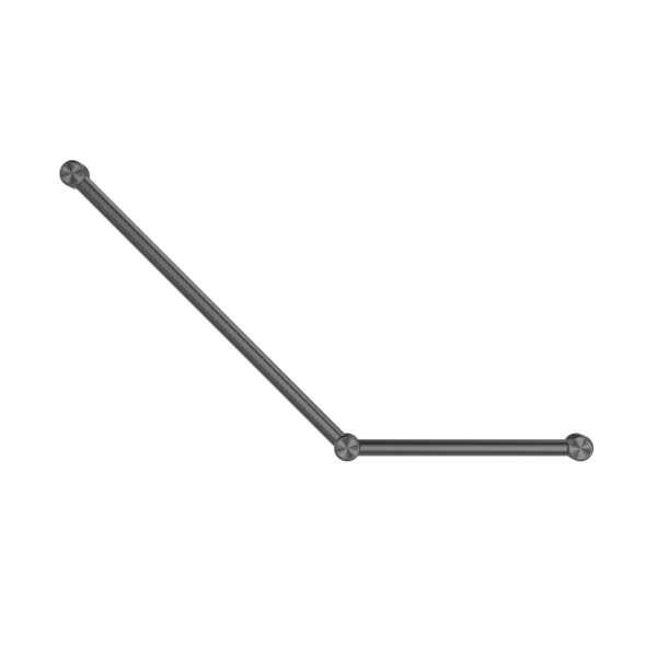MECCA CARE 32MM AMBULANT TOILET GRAB RAIL 45 DEGREE 750x450MM GUN METAL (NRCR3245AGM)