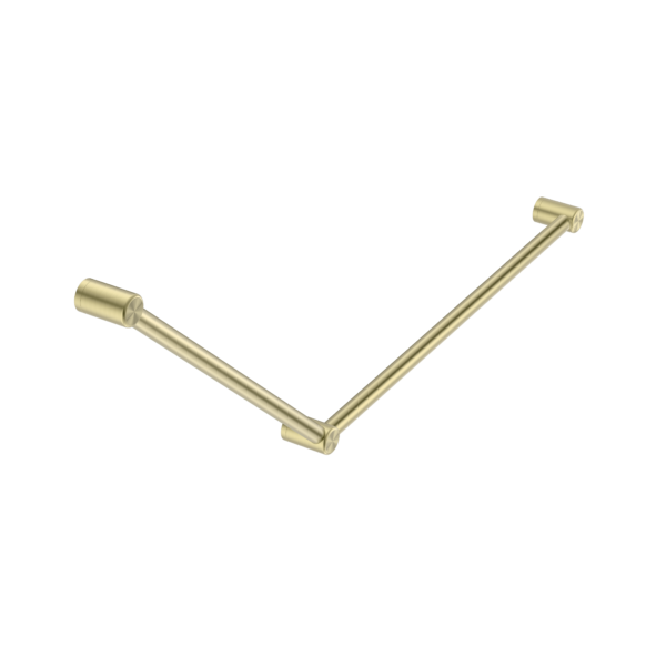Mecca Care 32mm DDA Accessible Toilet Grab Rail Set 45 Degree 750X900mm Brushed Gold (NRCR3245BG)