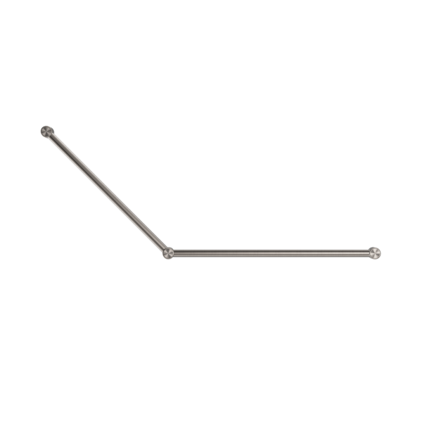 Mecca Care 32mm DDA Accessible Toilet Grab Rail Set 45 Degree 750X900mm Brushed Nickel (NRCR3245BN)