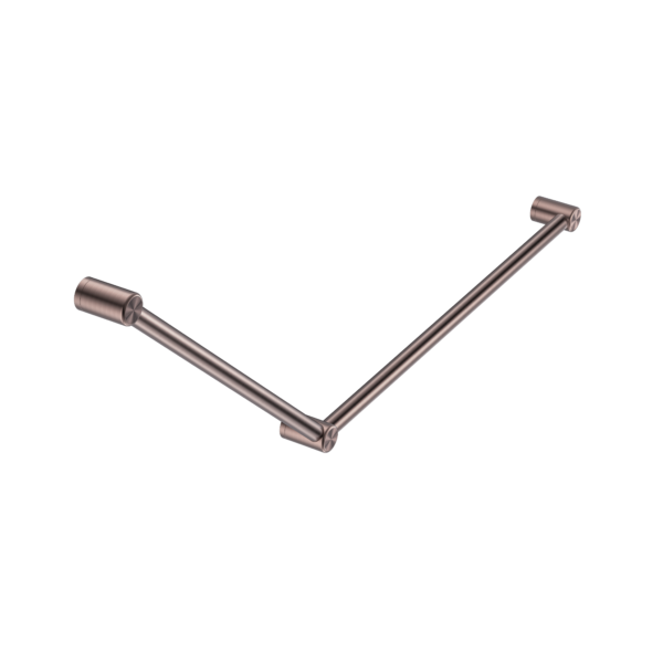 Mecca Care 32mm DDA Accessible Toilet Grab Rail Set 45 Degree 750X900mm Brushed Bronze (NRCR3245BZ)