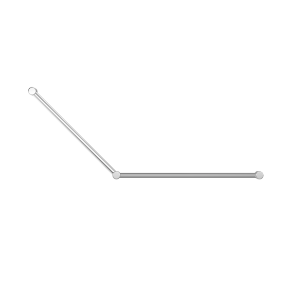 Mecca Care 32mm DDA Accessible Toilet Grab Rail Set 45 Degree 750X900mm Chrome (NRCR3245CH)