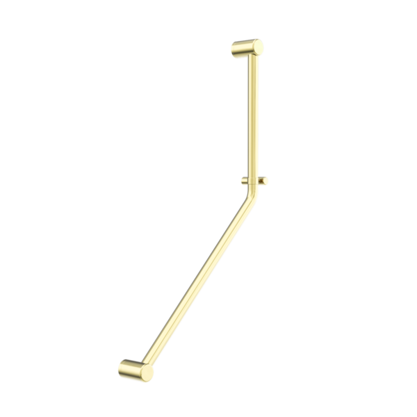MECCA CARE 32MM AMBULANT 45 DEGREE BENT TUBE GRAB RAIL 450X650MM BRUSHED GOLD (NRCR3245DBG)