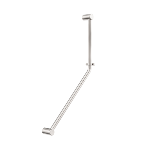MECCA CARE 32MM AMBULANT 45 DEGREE BENT TUBE GRAB RAIL 450X650MM BRUSHED NICKEL (NRCR3245DBN)