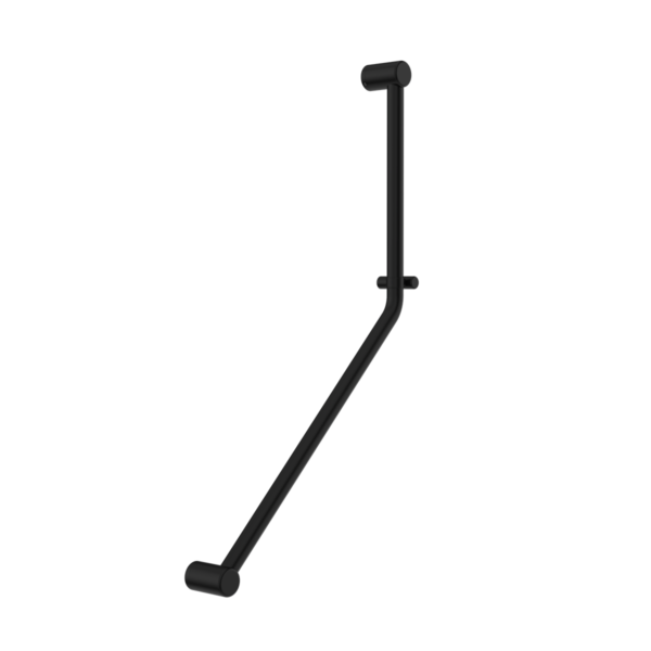 MECCA CARE 32MM AMBULANT 45 DEGREE BENT TUBE GRAB RAIL 450X650MM MATTE BLACK (NRCR3245DMB)