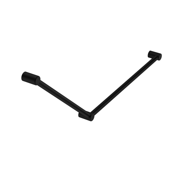 Mecca Care 32mm DDA Accessible Toilet Grab Rail Set 45 Degree 750X900mm Matte Black (NRCR3245MB)