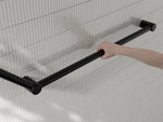 Mecca Care 32mm DDA Accessible Toilet Grab Rail Set 45 Degree 750X900mm Matte Black (NRCR3245MB)