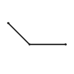 Mecca Care 32mm DDA Accessible Toilet Grab Rail Set 45 Degree 750X900mm Matte Black (NRCR3245MB)