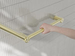 MECCA CARE 32MM AMBULANT TOILET GRAB RAIL 45 DEGREE 750x450MM BRUSHED GOLD (NRCR3245ABG)
