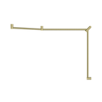 Mecca Care 32mm DDA Accessible Toilet Grab Rail Set 45 Degree Continuous 750X965X1025mm Brushed Gold (NRCR3245CBG)