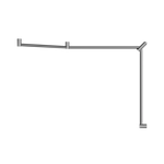 Mecca Care 32mm DDA Accessible Toilet Grab Rail Set 45 Degree Continuous 750X965X1025mm Chrome (NRCR3245CCH)