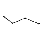 Mecca Care 32mm DDA Accessible Toilet Grab Rail Set 45 Degree Continuous 750X965X1025mm Matte Black (NRCR3245CMB)