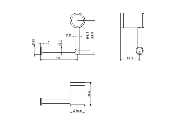 MECCA CARE HEAVY DUTY TOILET ROLL HOLDER BRUSHED NICKEL (NRCR3286BN)