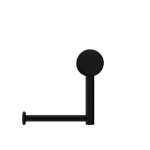 MECCA CARE HEAVY DUTY TOILET ROLL HOLDER MATTE BLACK (NRCR3286MB)