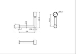 MECCA CARE ADD ON TOILET ROLL HOLDER BRUSHED NICKEL (NRCR3286TBN)