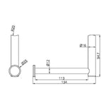 Mecca Care Bracket Add On Toilet Roll Holder Chrome (NRCR3286aCH)