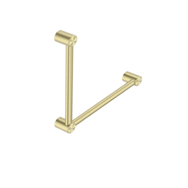 MECCA CARE 32MM AMBULANT TOILET GRAB RAIL 90 DEGREE 450x450MM BRUSHED GOLD (NRCR3290ABG)