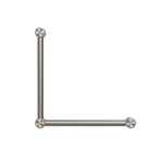 MECCA CARE 32MM AMBULANT TOILET GRAB RAIL 90 DEGREE 450x450MM BRUSHED NICKEL (NRCR3290ABN)