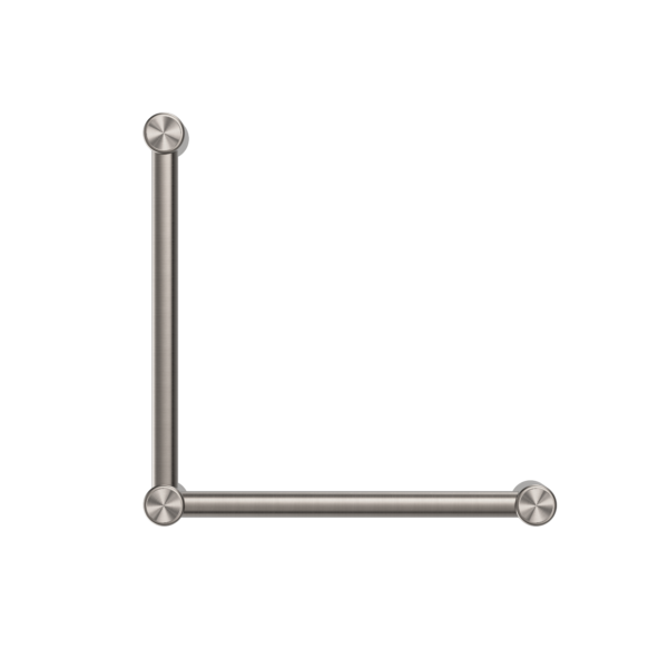 MECCA CARE 32MM AMBULANT TOILET GRAB RAIL 90 DEGREE 450x450MM BRUSHED NICKEL (NRCR3290ABN)