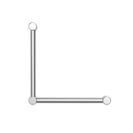 MECCA CARE 32MM AMBULANT TOILET GRAB RAIL 90 DEGREE 450x450MM CHROME (NRCR3290ACH)